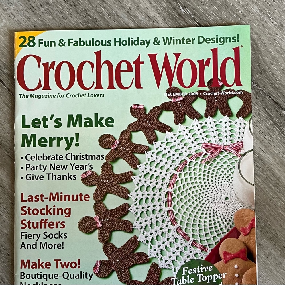 NWT Crochet World Christmas Magazine December 2008 - Picture 2 of 15